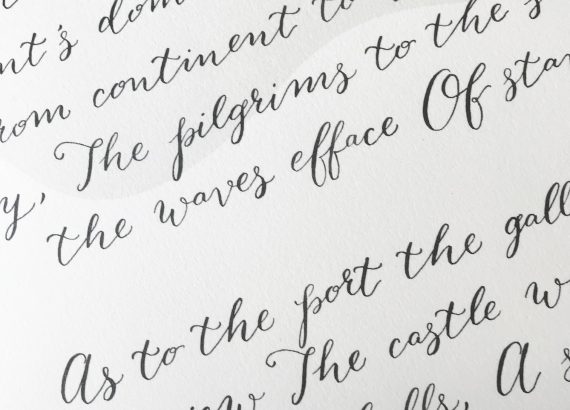Modern Calligraphy Example - Bespoke Calligraphy Poem, Song or Letter - Miss Modern Calligraphy