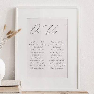 Calligraphy Wedding Vows - Miss Modern Calligraphy