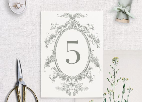 Wedding Table Number - Clara - Miss Modern Calligraphy