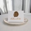 Tented Place Card with Calligraphy & Wax Seal - Miss Modern Calligraphy