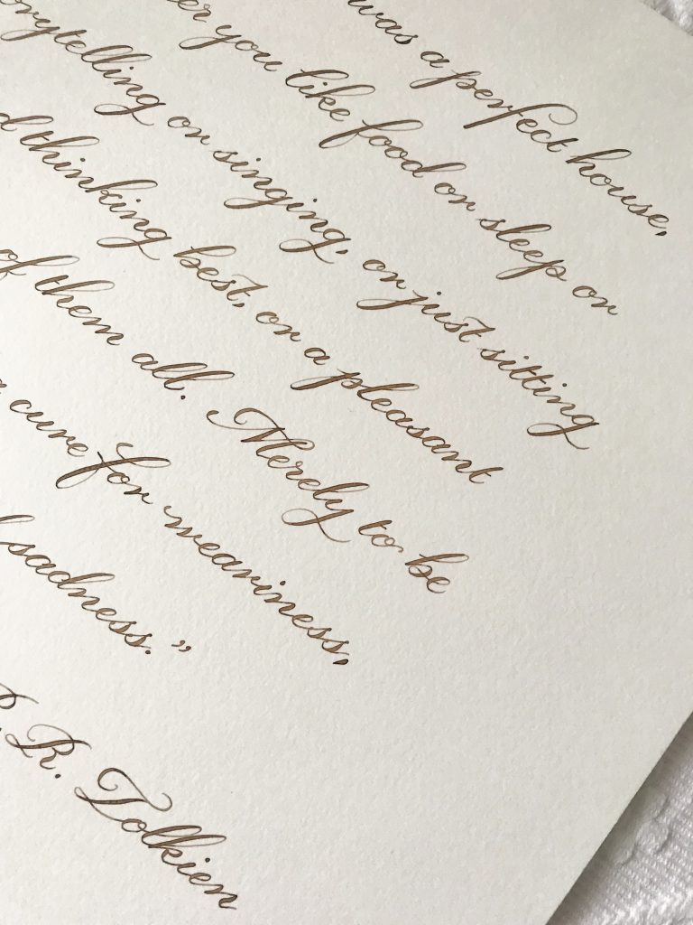 Calligraphy in Walnut Ink - Miss Modern Calligraphy
